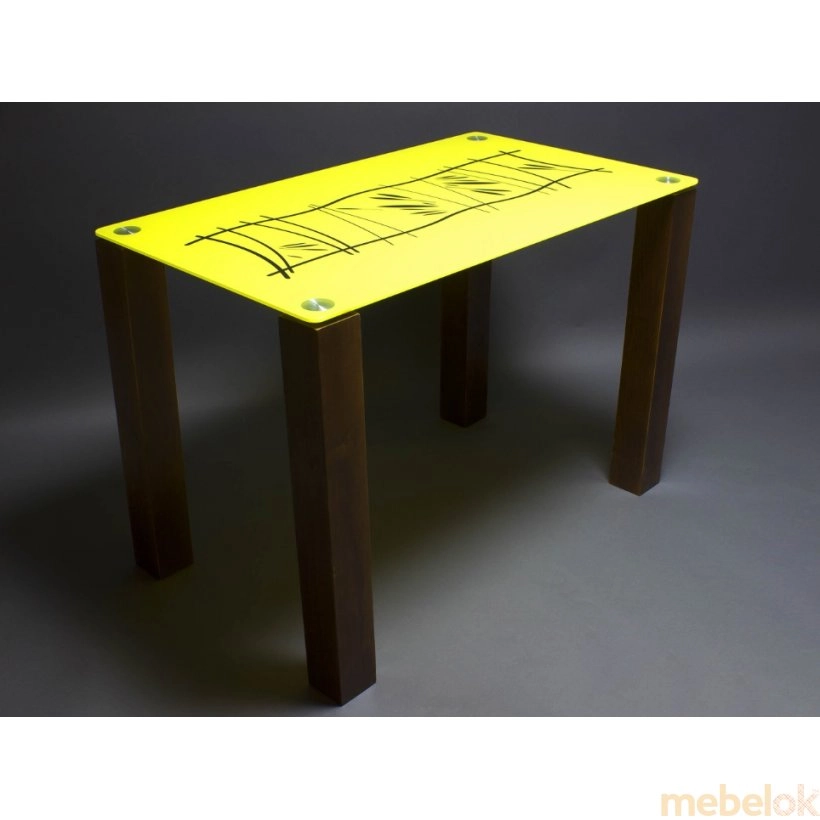 Стеклянный обеденный стол Бамбук