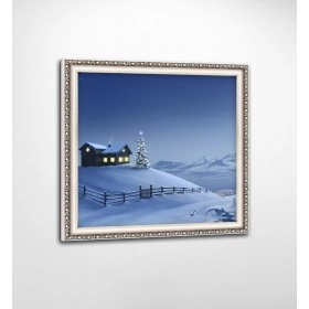 Панно в раме Зимний пейзаж FP-1128 JA02 (90 x 90)