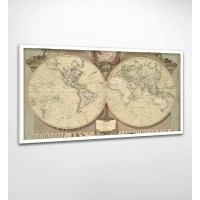 Панно в раме Карта мира FP-1143 AL06 (120 x 65)