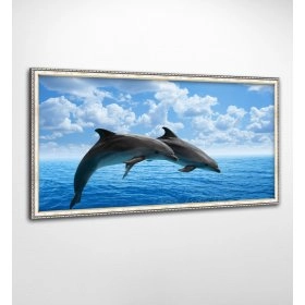 Панно в раме Дельфины FP-792 VI01 (120 x 65)