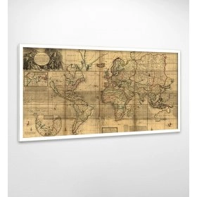 Панно у рамі Карта світу FP-1146 AL06 (120 x 65)
