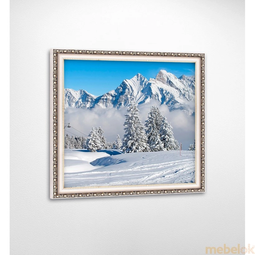 Панно в раме Зимний пейзаж FP-1140 JA02 (90 x 90)