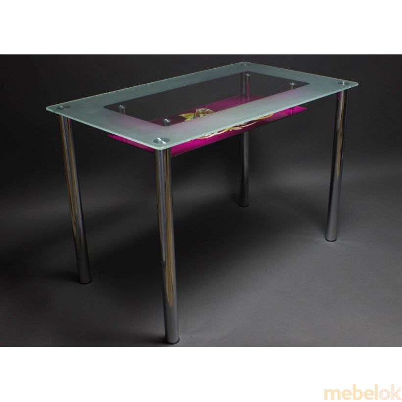 Стеклянный стол МФ-3 (ножки металл)