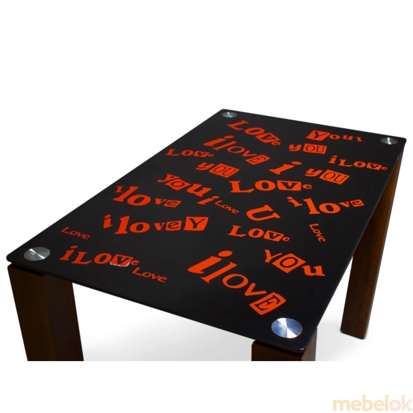 обеденный стол С любовью (темные ножки)