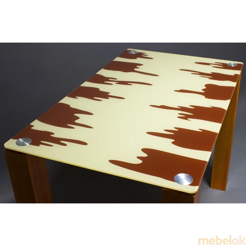 стол с светлыми деревянными ножками Шоколадный