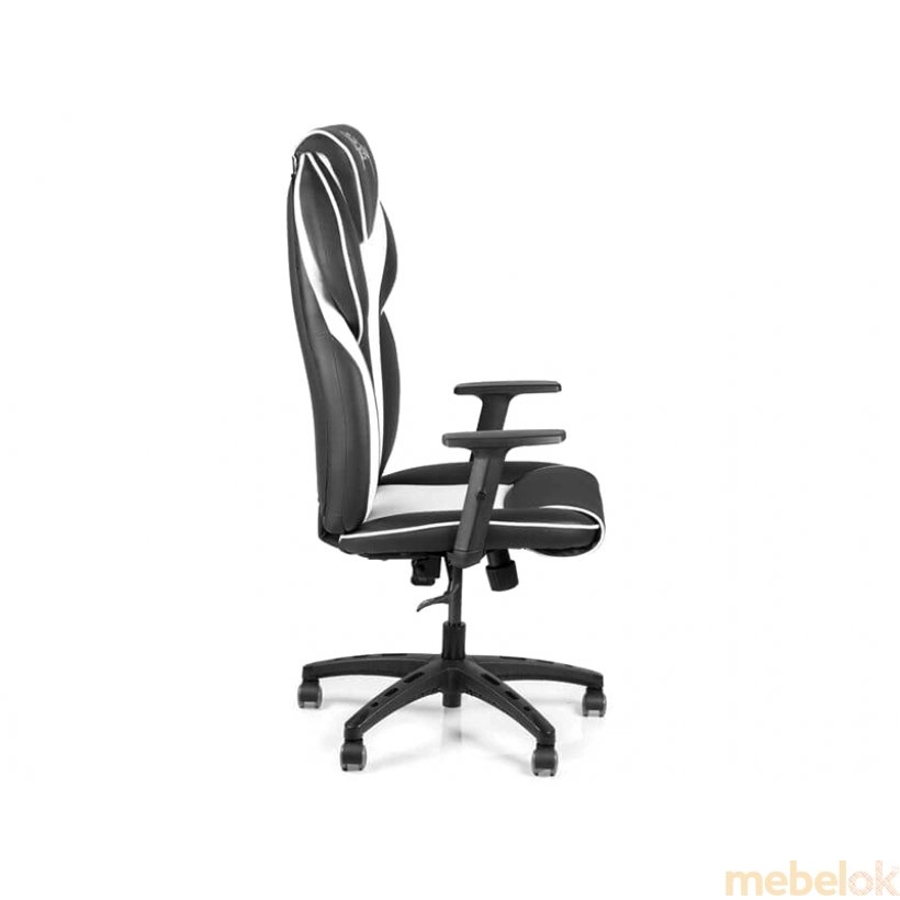 стул с видом в обстановке (Кресло геймерское Sportdrive White Arm-1D Synchro PA-designe BSDsyn-04)