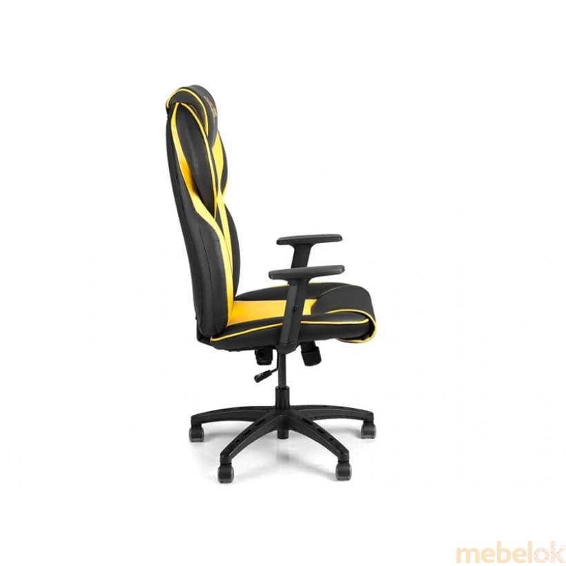 стул с видом в обстановке (Кресло геймерское Sportdrive Yellow Arm-1D Synchro PA-designe BSDsyn-06)