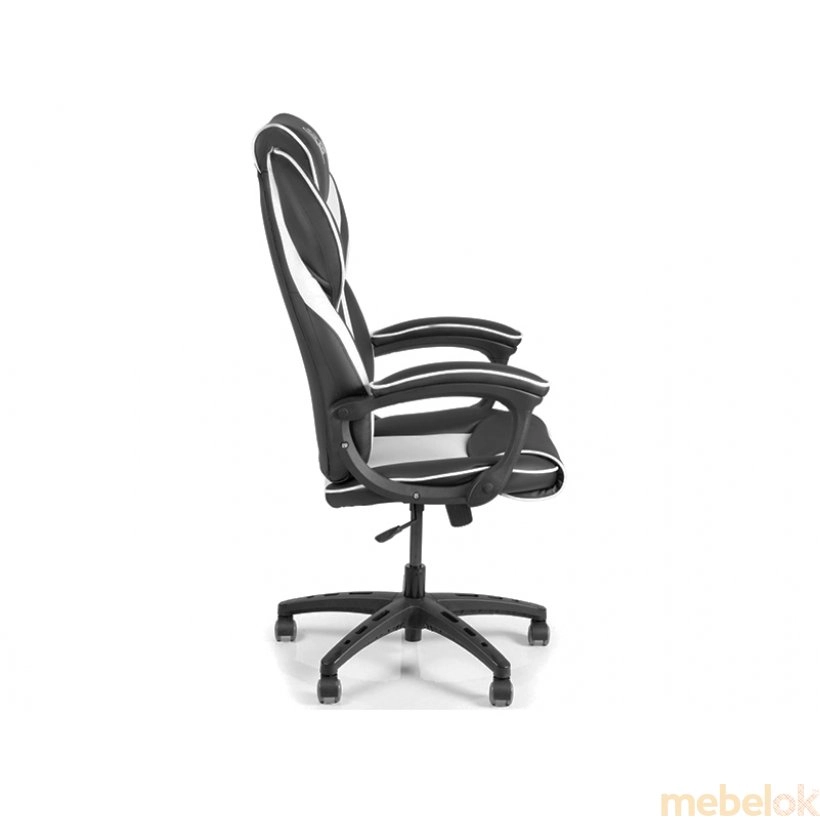 стілець з виглядом в обстановці (Кресло геймерское Sportdrive White Arm-pad Tilt PA-designe BSD-04)