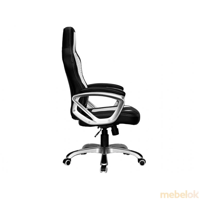стул с видом в обстановке (Кресло геймерское Sportdrive Game Black/White SD-16)