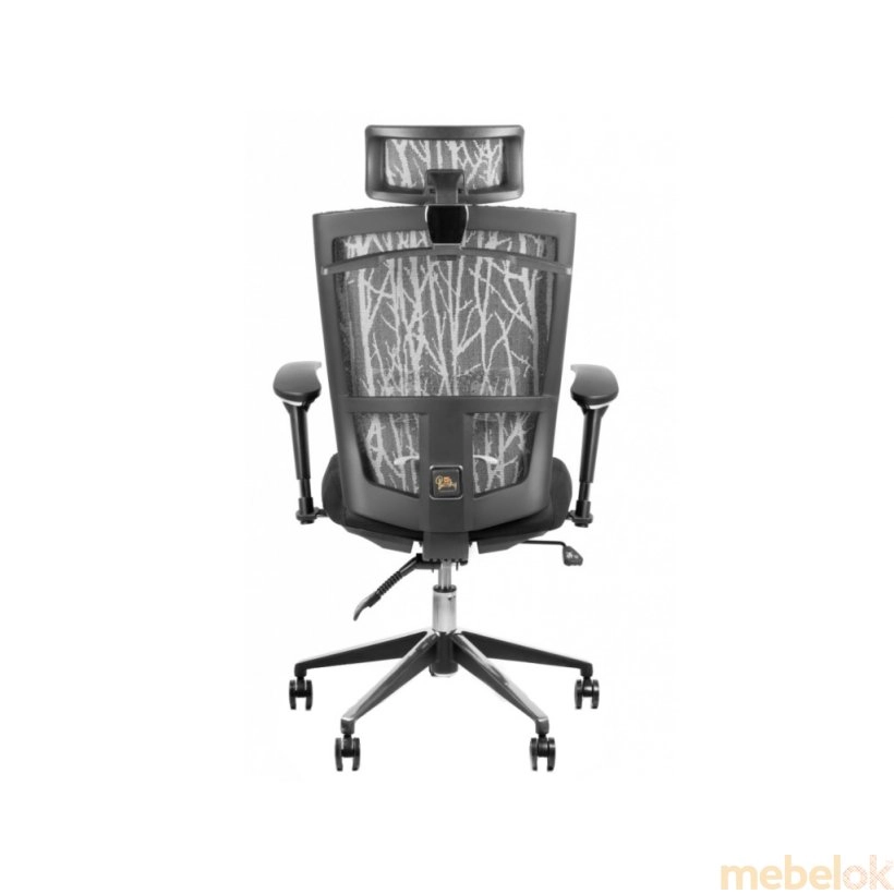 стул с видом в обстановке (Кресло Eco Хром (спинка серая/сидение черное))