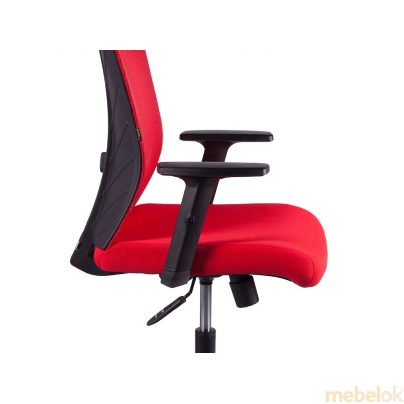 Кресло Mesh (основа черная/верх красный) с другого ракурса