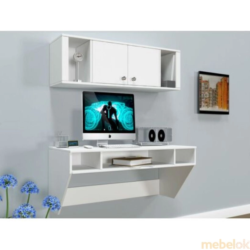 Компьюторный подвесной стол AirTable-II Kit WT белый от фабрики Comfy-home (Комфи-хоум)