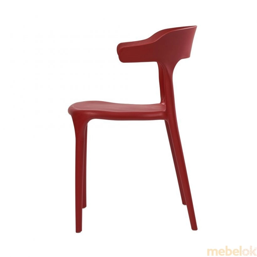 стул с видом в обстановке (Стул Lucky красный кармин)