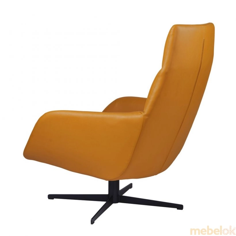 Кресло-лаунж Berkeley з подставкой под ноги светло-коричневое від фабрики Concepto (Концепто)