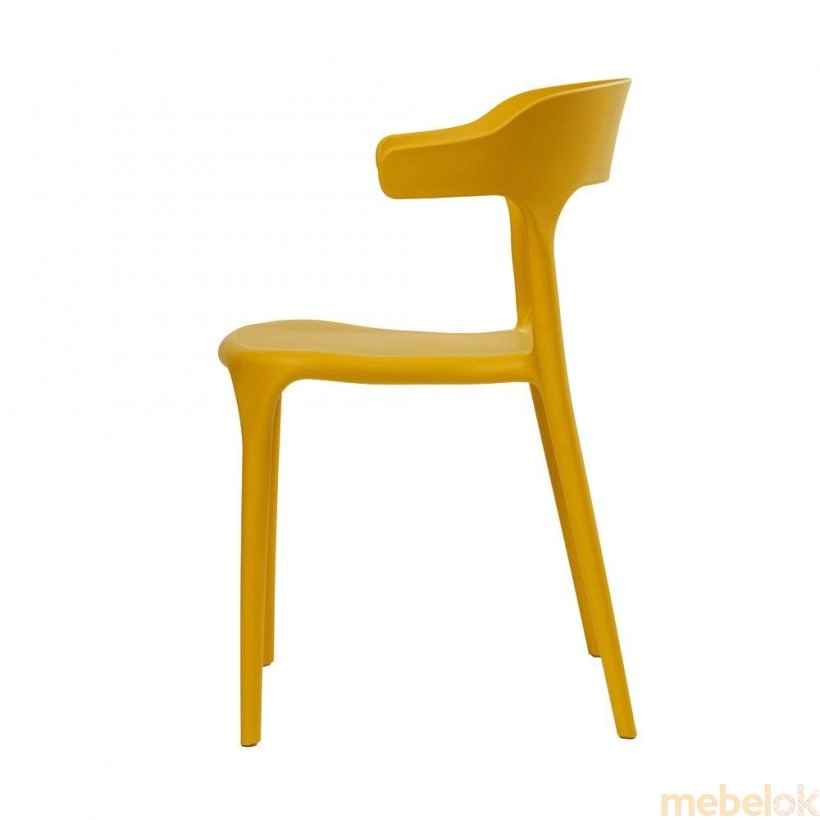 стілець з виглядом в обстановці (Стілець Lucky жовтий каррі)