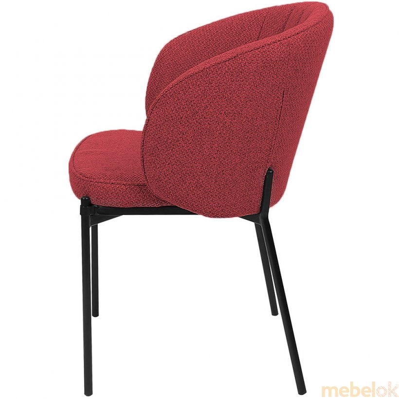 стул с видом в обстановке (Стул Laguna красный)
