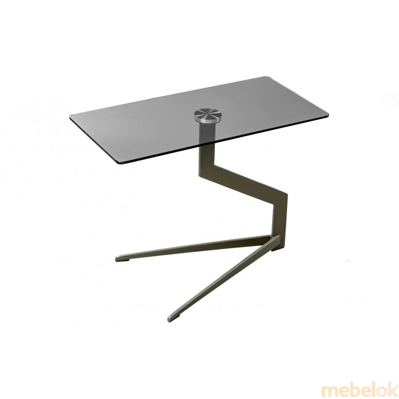 стіл з виглядом в обстановці (Стіл приставний GRANCLE сірий)