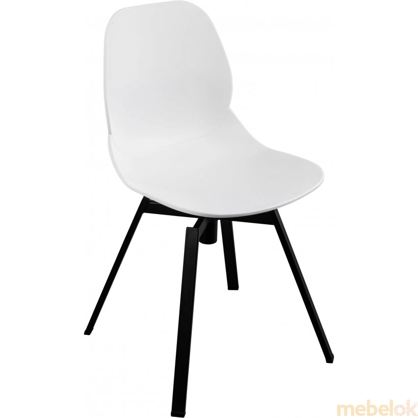 стул с видом в обстановке (Стул пластиковый SPIDER белый)