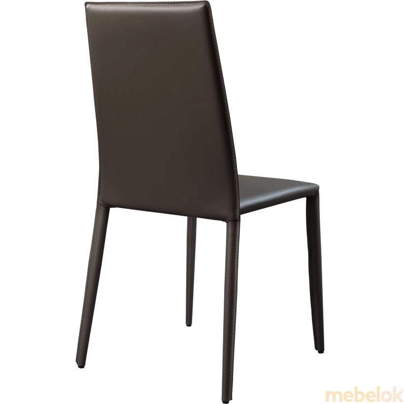 стул с видом в обстановке (Стул матово-серый STRAIGHT)