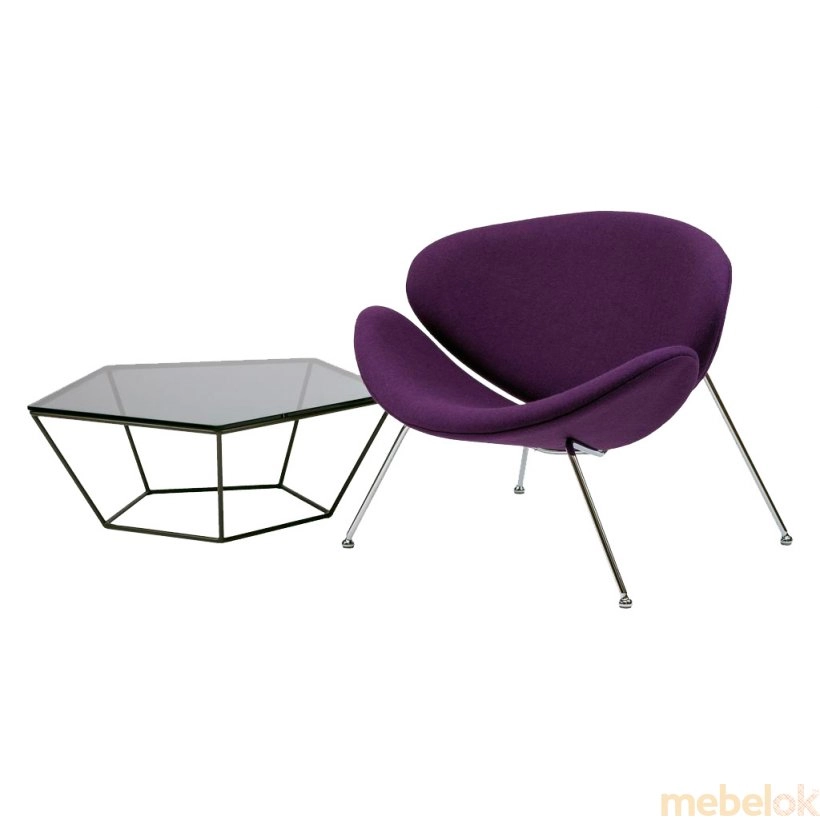 Кресло-лаунж Foster фиолетовое від фабрики Concepto (Концепто)