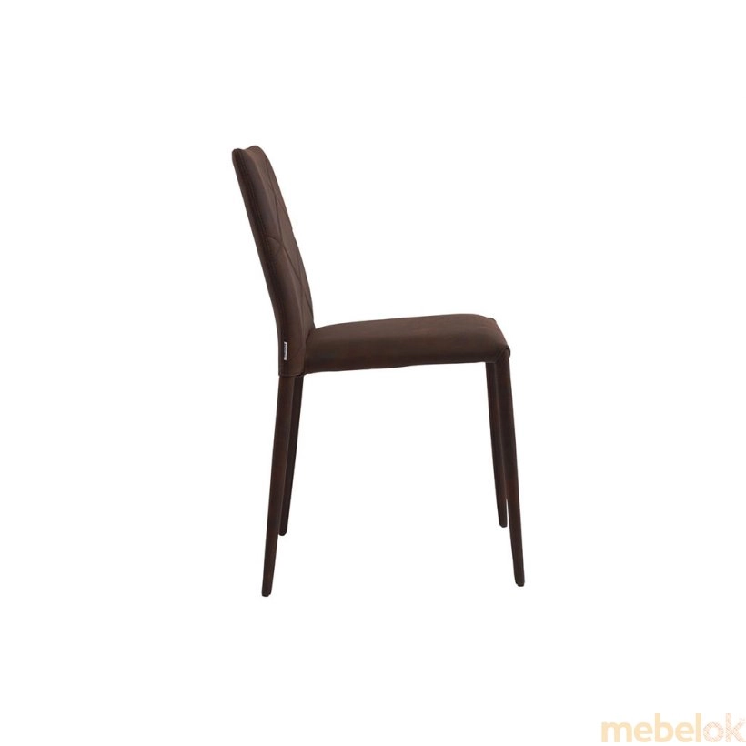 стул с видом в обстановке (Стул Volcker тёмно-коричневый)