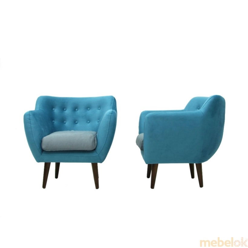 Кресло Вензо голубое (95047) от фабрики Creale (Креаль)