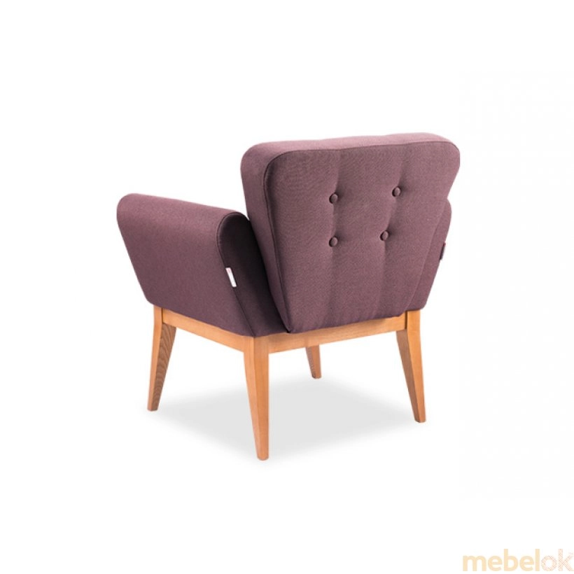 мягкое кресло с видом в обстановке (Кресло Колибри wood-1 (83574))