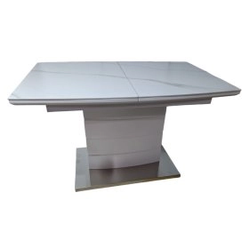 Стол обеденный раскладной керамика с МДФ белый  DT 8053