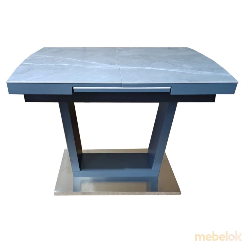 Стол обеденный раскладной керамика с МДФ серый  DT 8073 small