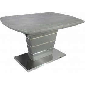 Стол DT 8103 керамика/МДФ светло-серый 140-190х90х76