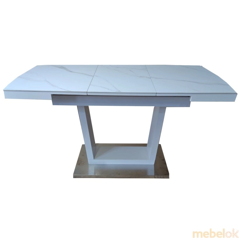 Стол обеденный раскладной керамика с МДФ белый  DT 8073 small от фабрики DAO SUN (Дао Сан)