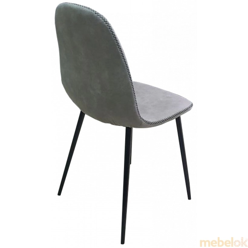 стул с видом в обстановке (Стул кухонный серый ткань DAOSUN DSC 752 1)