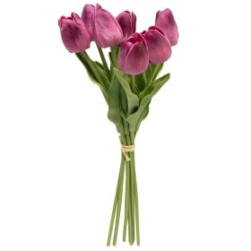 Искусственный букет Тюльпан 7 штук 30 см темно-розовый