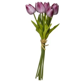 Искусственный букет Тюльпан 7 штук 30 см фиолетовый