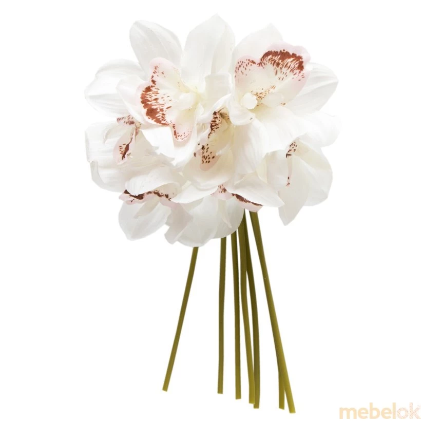 Штучний букет Орхідея 30 білий