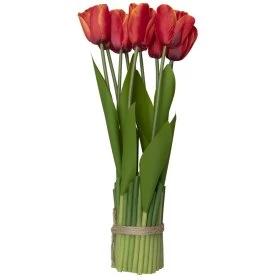 Искусственный букет Тюльпан 10 штук 36 см красный