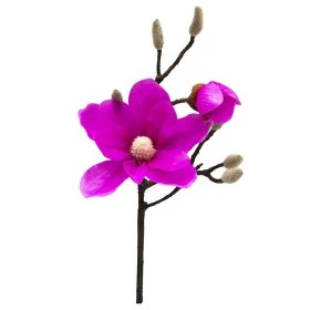 Искусственный цветок Магнолия 45 пурпурный