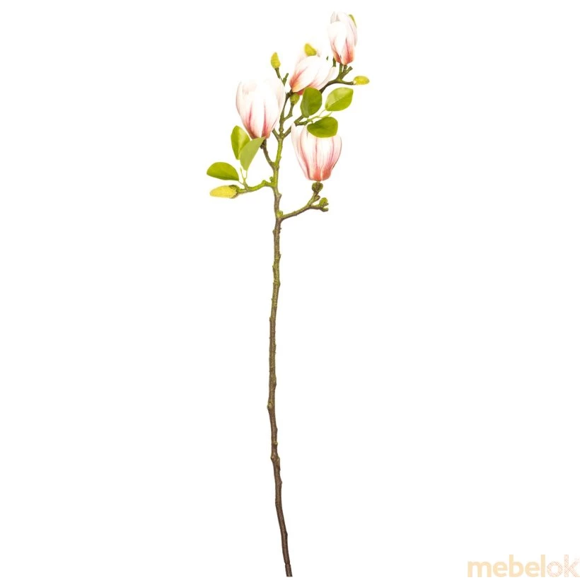 Штучна квітка Магнолія 68 біло-рожевий
