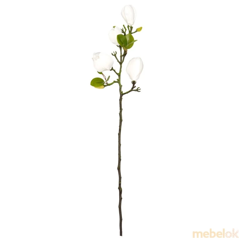 Искусственный цветок Магнолия 68 белый