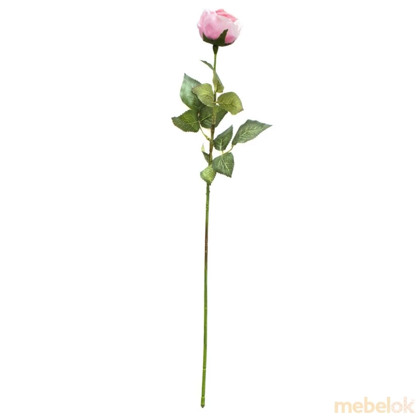 Штучна квітка Троянда 64 світло-рожева