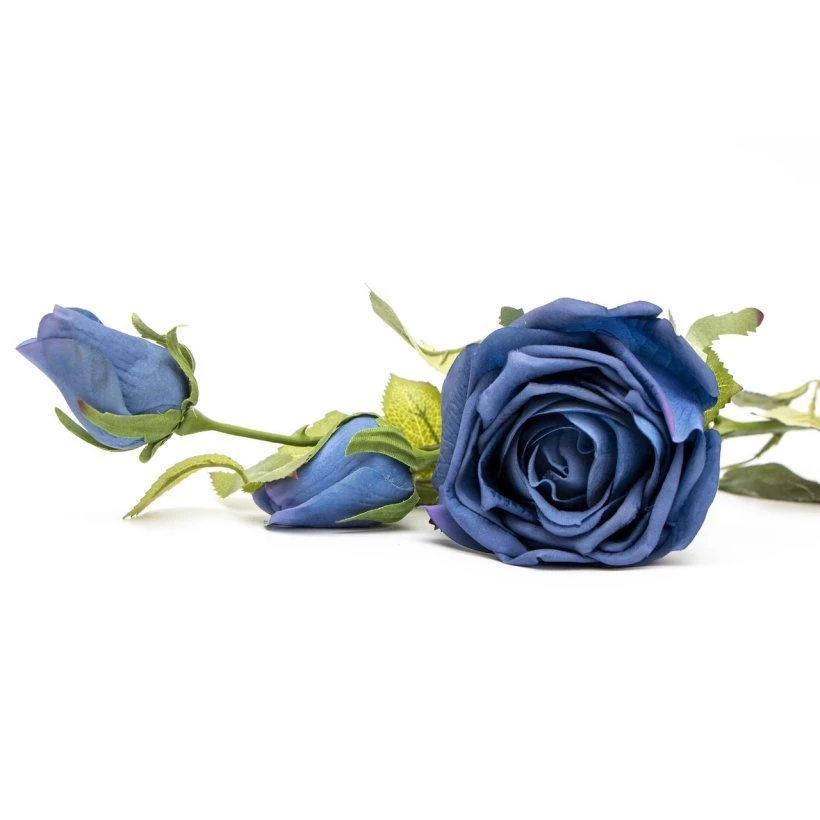 Штучна квітка Роза 73 блакитна від фабрики Devilon (Девілон)