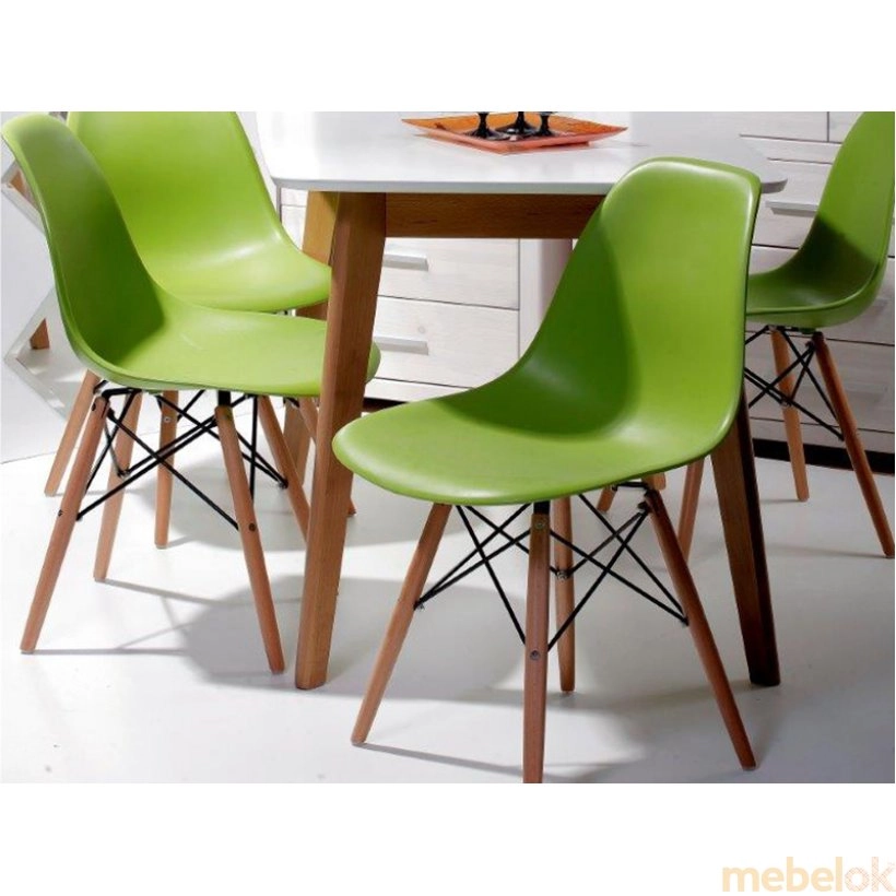 Комплект стіл Лукас+4 стільця Прайз зелений