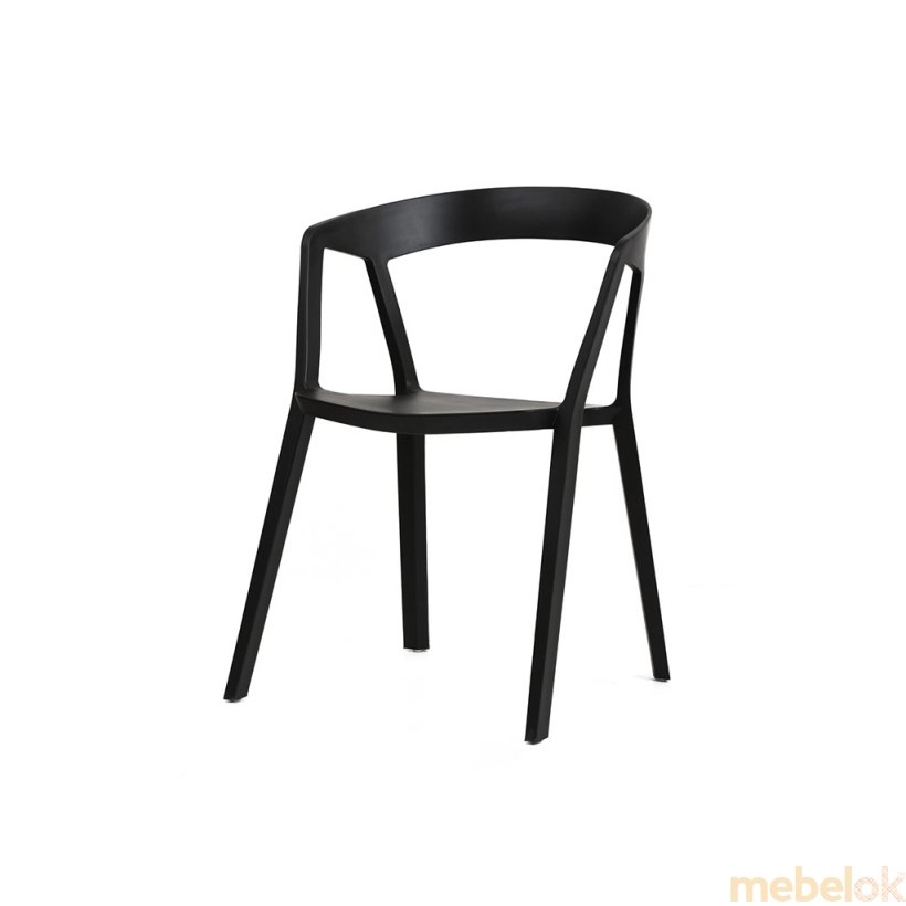 стул с видом в обстановке (Кресло Корнер черное)