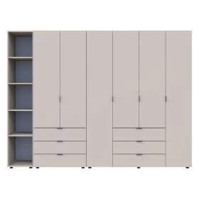 Распашной шкаф для одежды Doros Гелар с Этажеркой Кашемир 2+4 ДСП 270.7х49.5х203.4 (80737651)