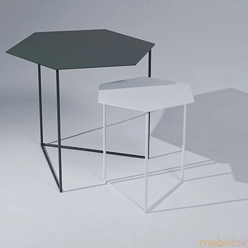 стіл з виглядом в обстановці (Столик журнальний шестигранний 40х35х40)