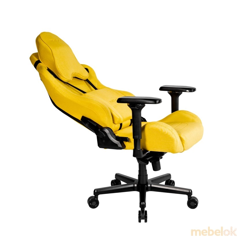 Кресло для геймеров Arc Fabric (HTC-995) Saffron Yellow с другого ракурса