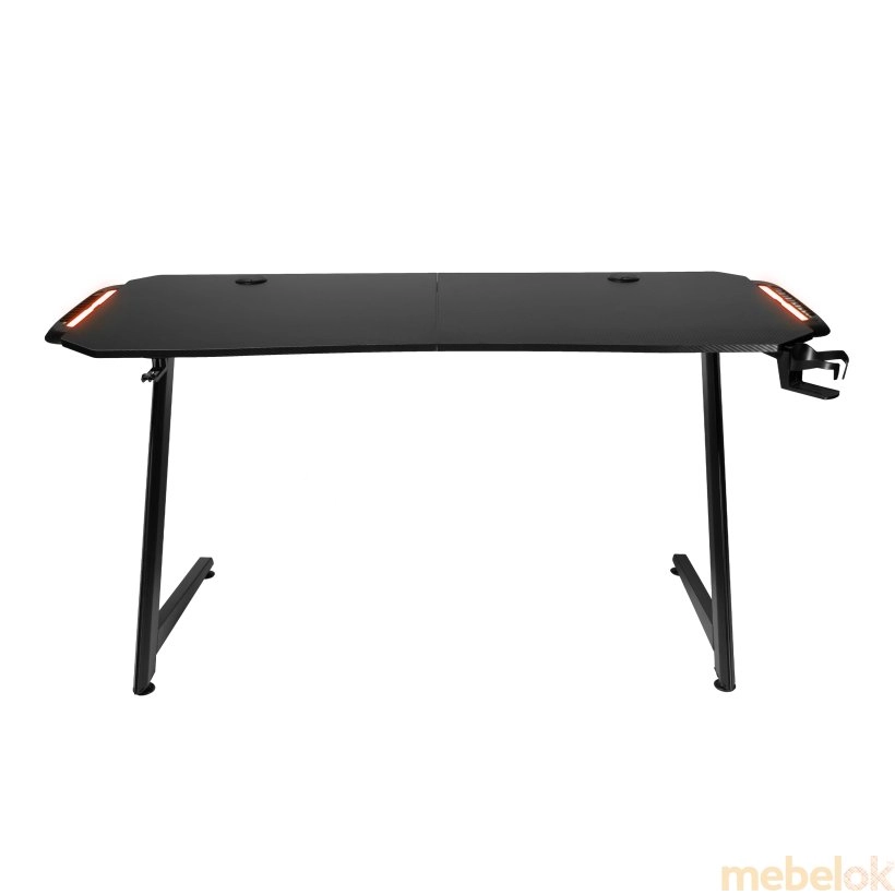 стол с видом в обстановке (Компьютерный стол LT/007/N черный)