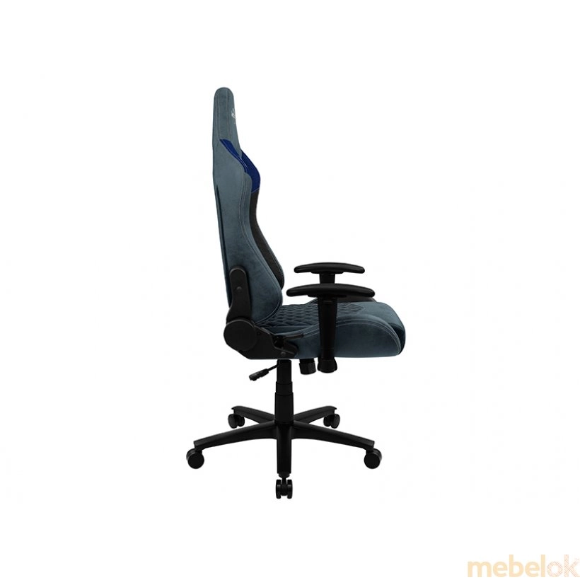 стул с видом в обстановке (Кресло для геймеров DUKE Steel Blue)