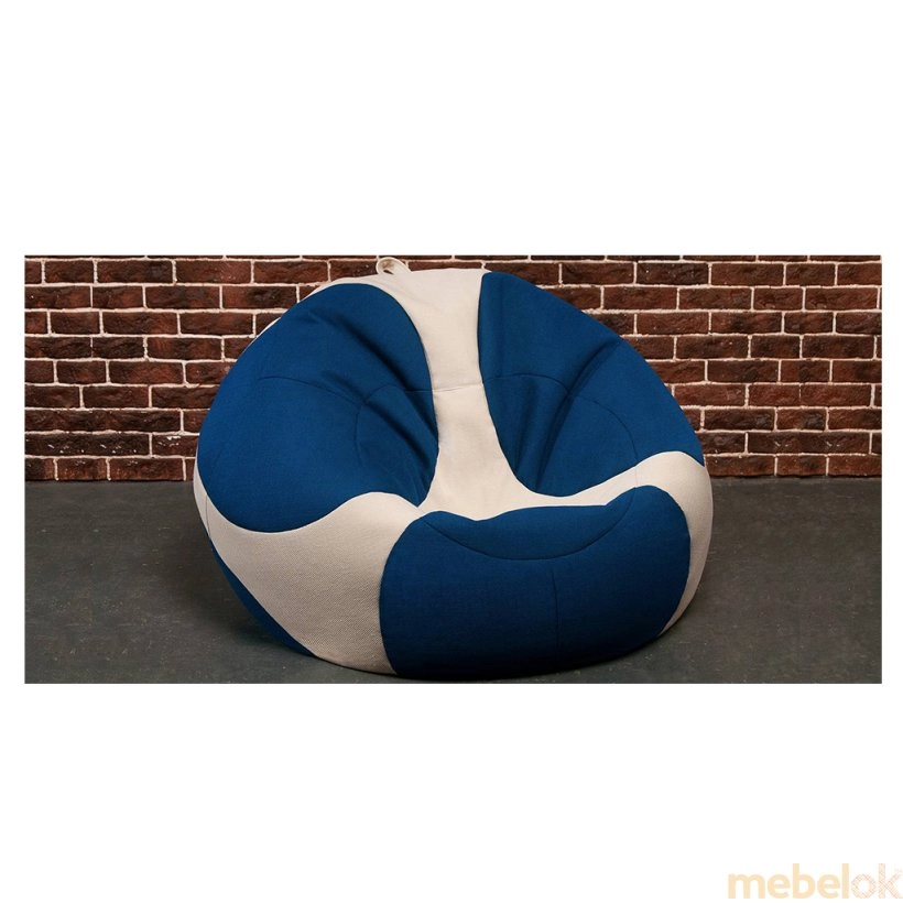 Кресло мяч Euro бело-синее