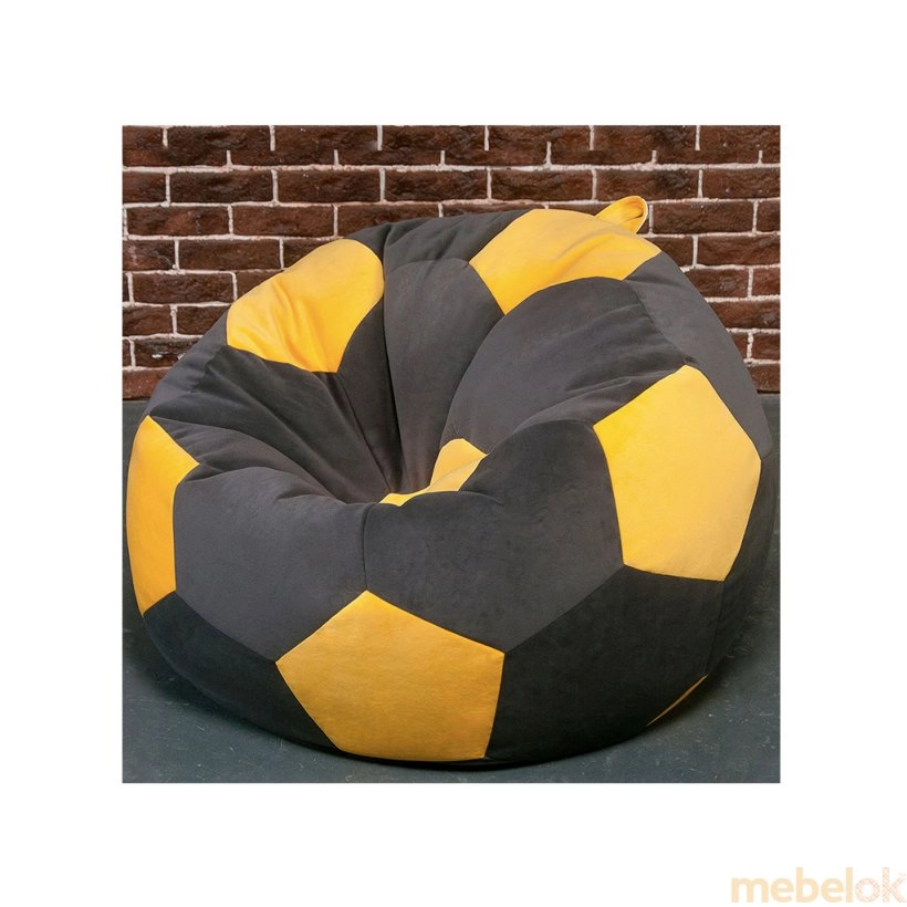 Кресло-мяч желто-коричневое